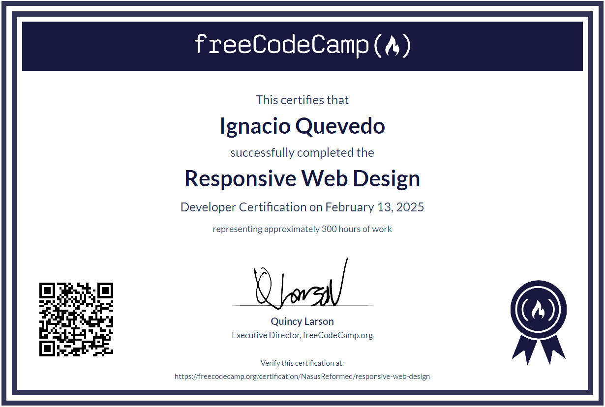 Responsive Web Design certificate